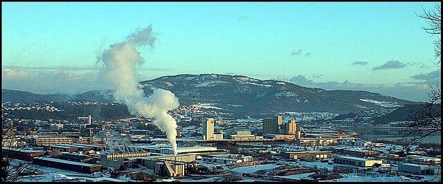 Bilde som viser store deler av Steinkjer