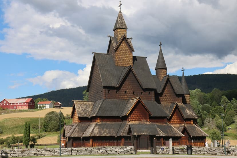 Bilde av stavkirke i Notodden, Telemark