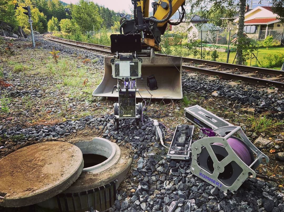 bilde som viser rørinspeksjon ute hos kunde