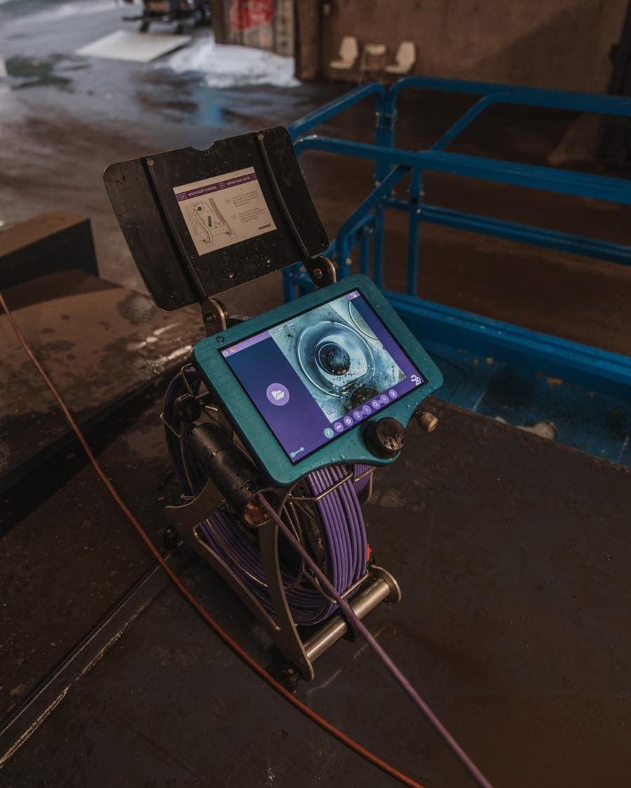 Bilde som viser kamerasystem under rørinspeksjon
